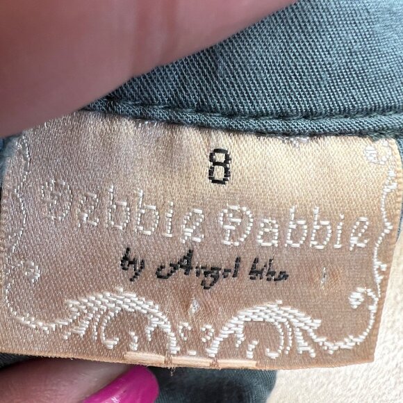 Debbie Dabbie By Angel Biba Halter Neck Green Romper Open Cutout Back US Size 4 - Picture 10 of 11